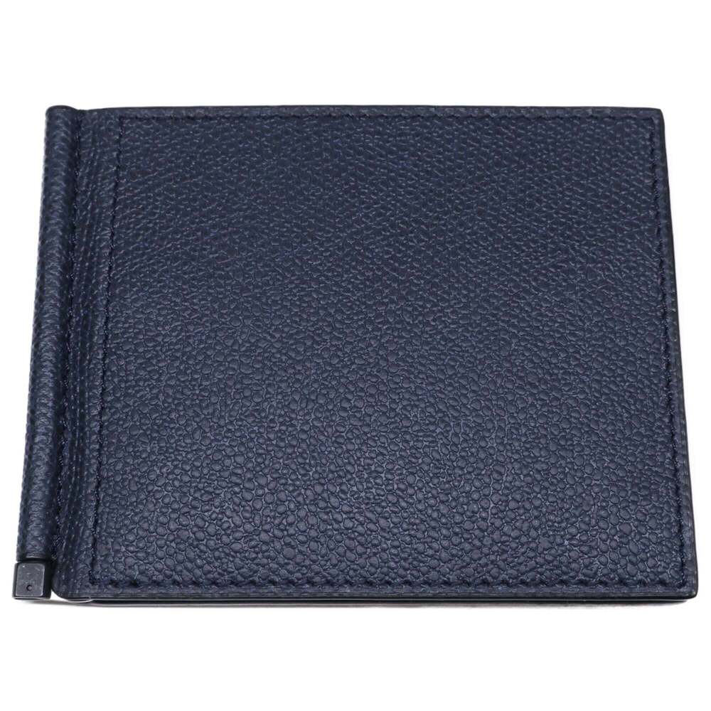 Valextra SGSR0080028LRDWG99 BB Calf Leather Money Clip Bi-fold Wallet (No Coi...